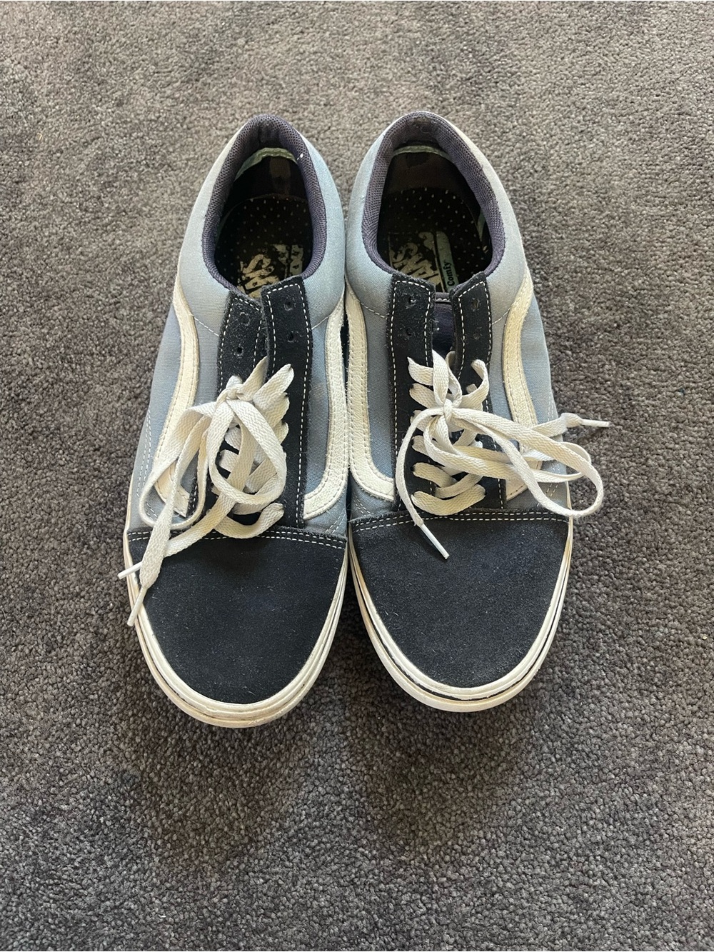 Classic Low-Top Skate Sneakers - Black & Blue